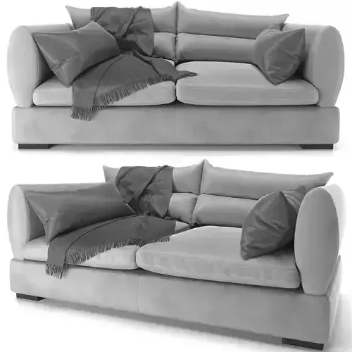Blanche PARMA 2 Seats Sofa 3D model