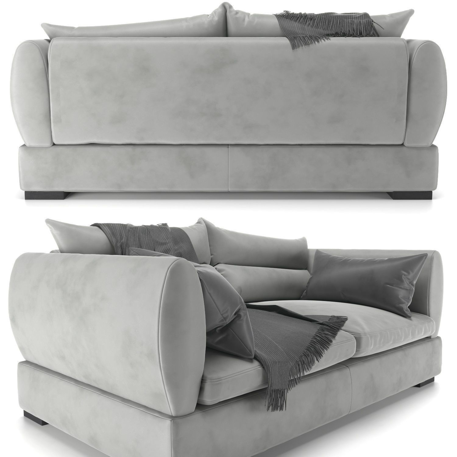 Blanche PARMA 2 Seats Sofa 3D model_1