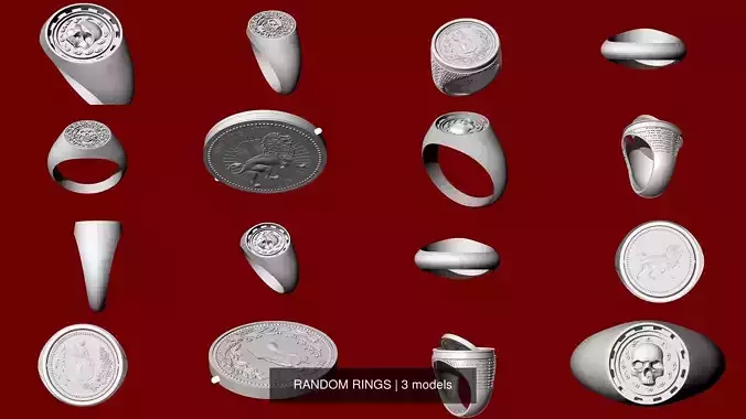 RANDOM RINGS 3D Model Collection
