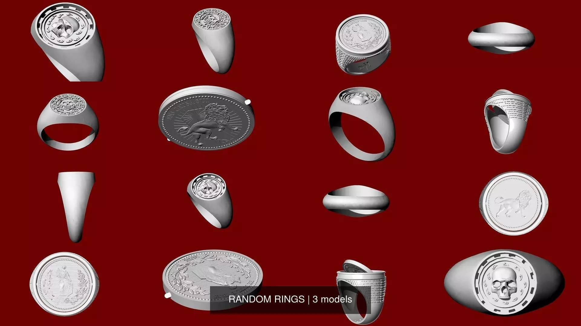 RANDOM RINGS 3D Model Collection_0