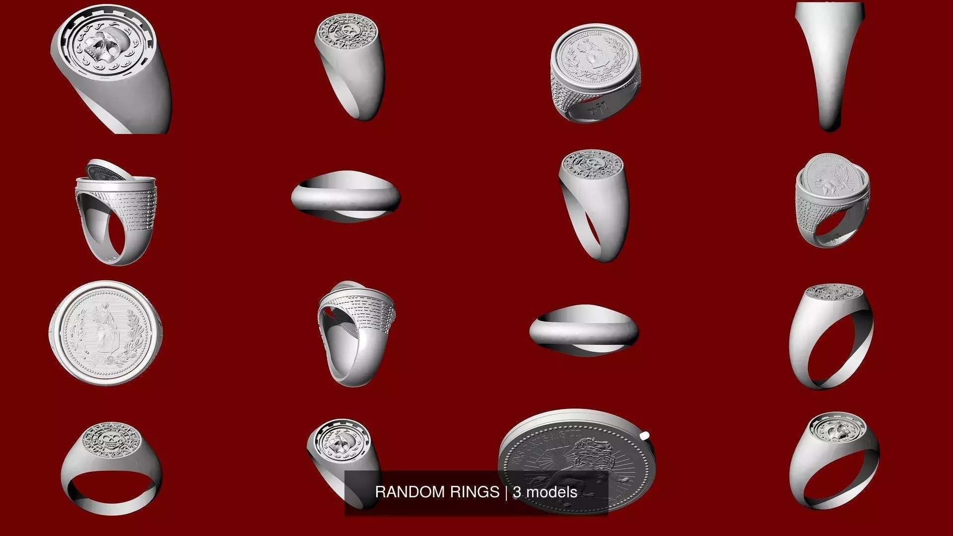 RANDOM RINGS 3D Model Collection_1