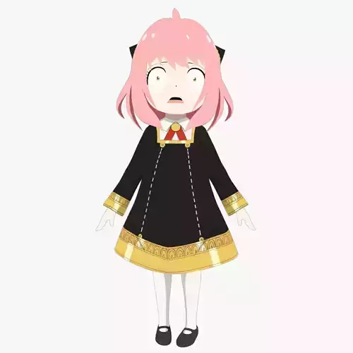 Anya Forger Low-poly 3D model