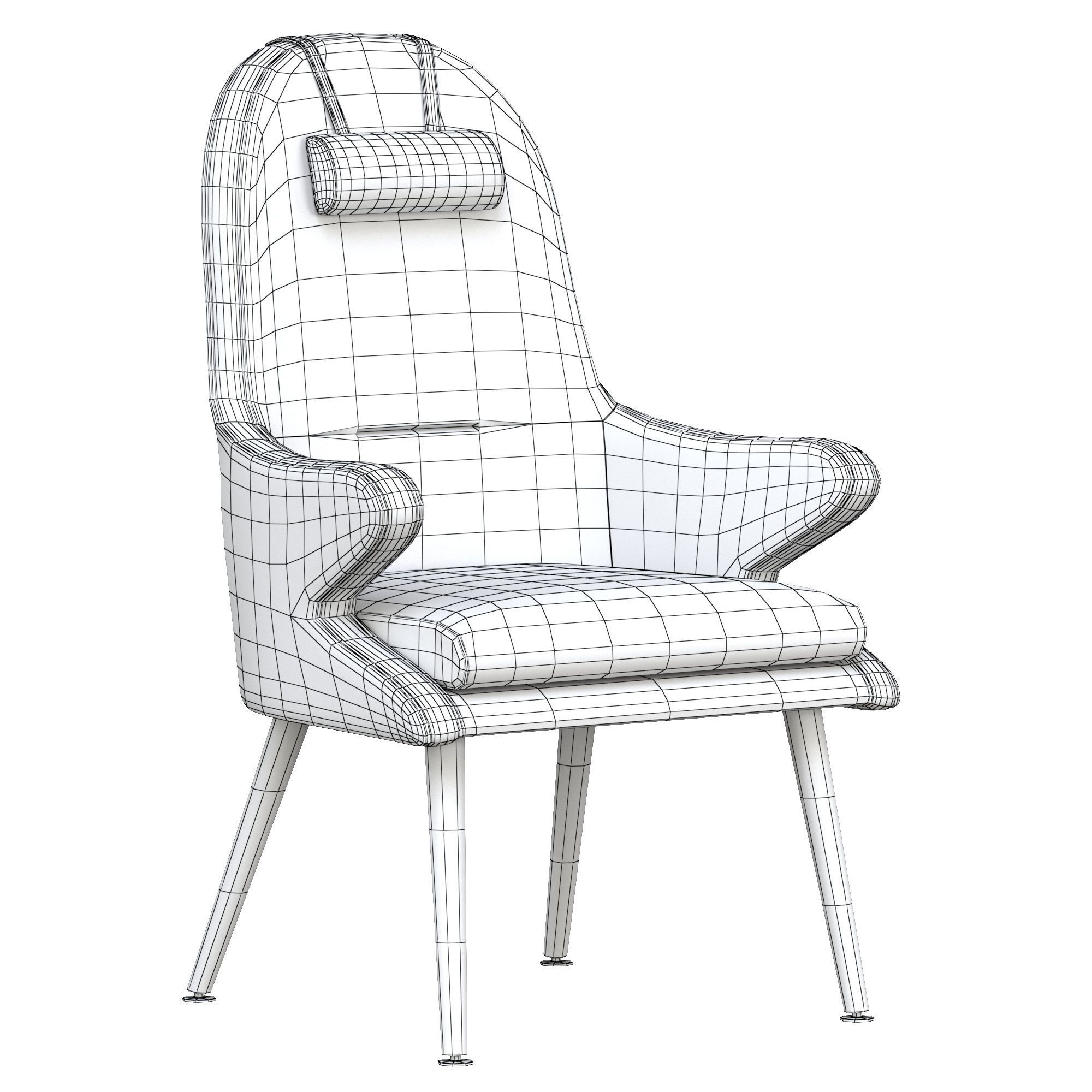 Kaia Lounge Chair 3D model CGTrader