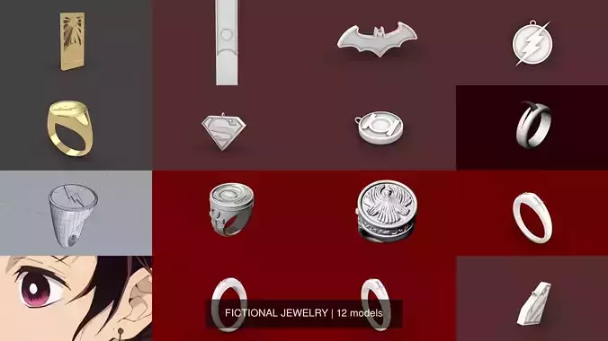 FICTIONAL JEWELRY 3D Model Collection