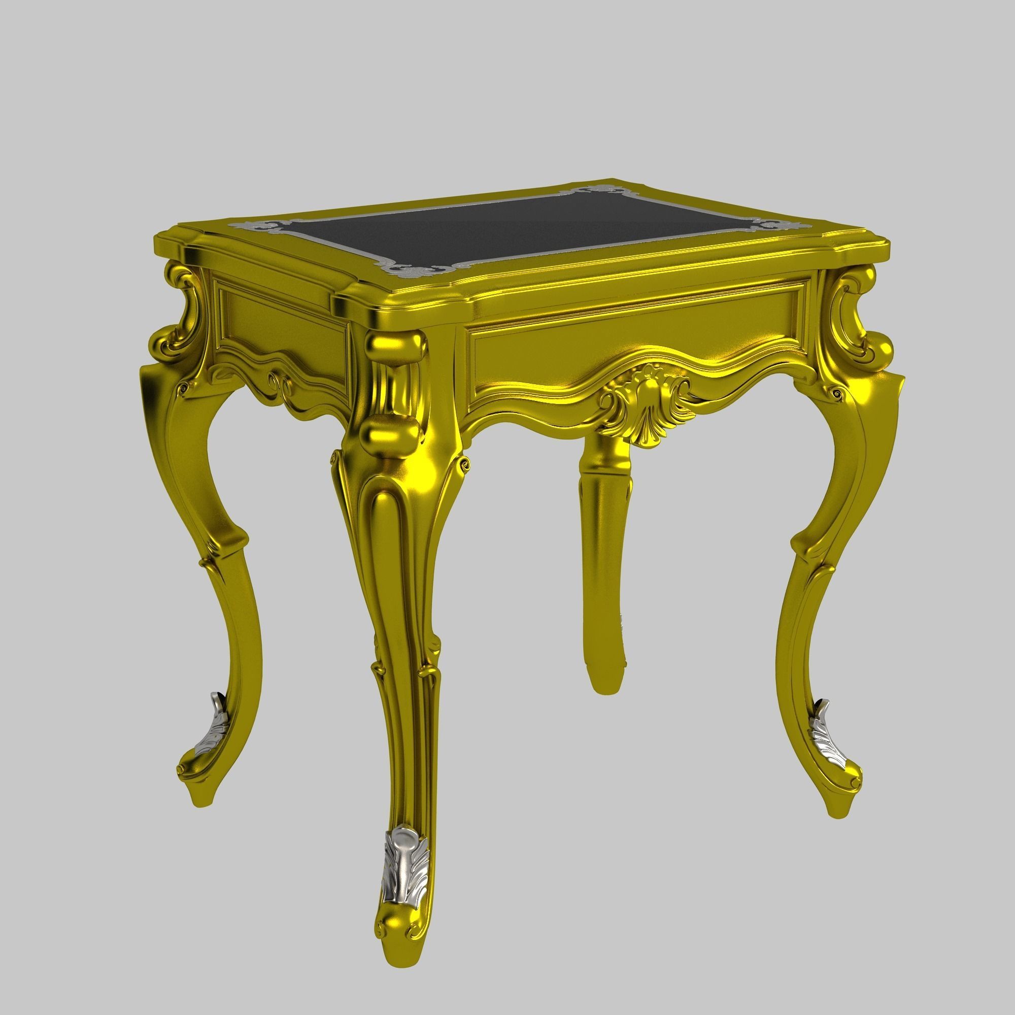 Table models with the same classic pattern style  3D print model_10