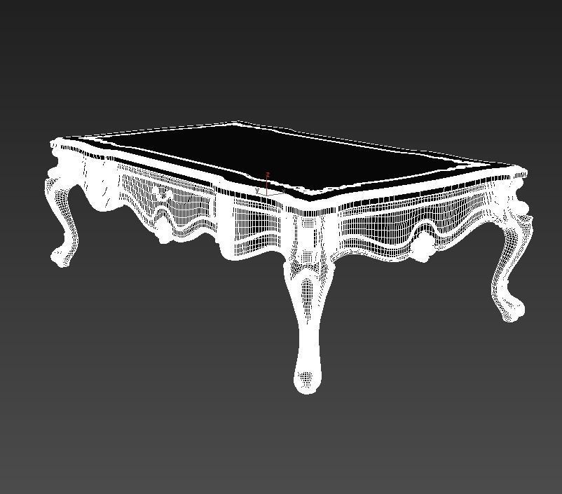 Table models with the same classic pattern style  3D print model_7
