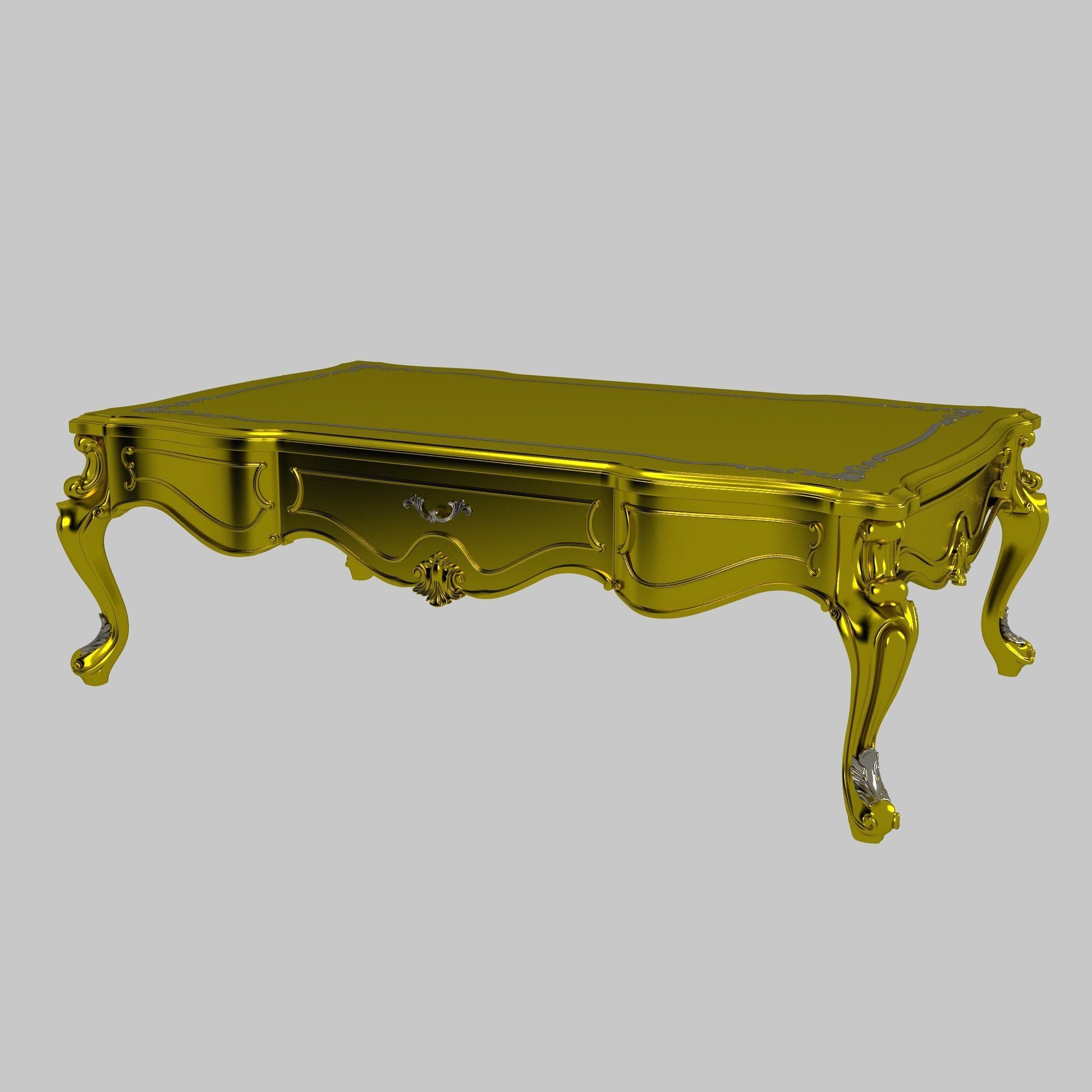Table models with the same classic pattern style  3D print model_6
