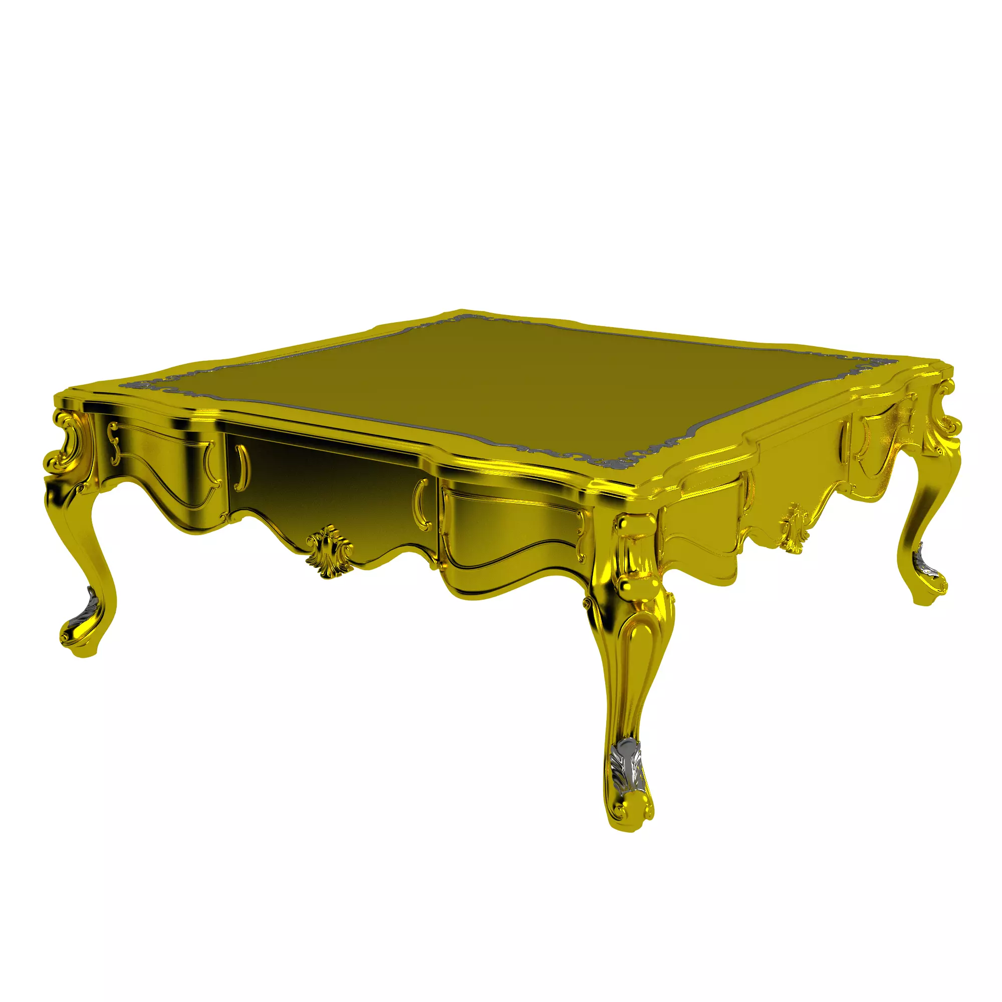 Table models with the same classic pattern style  3D print model_0