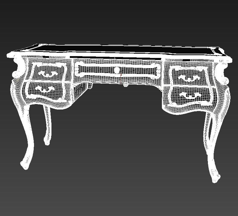 Table models with the same classic pattern style  3D print model_13