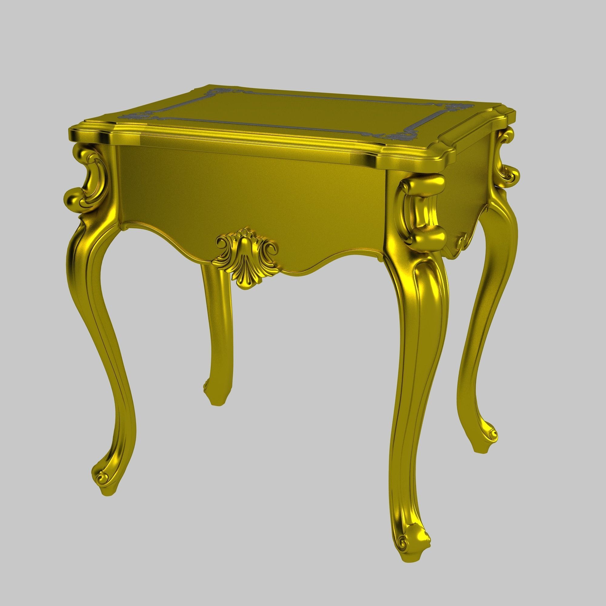 Table models with the same classic pattern style  3D print model_2