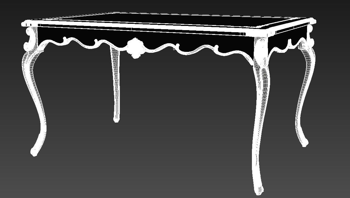 Table models with the same classic pattern style  3D print model_9