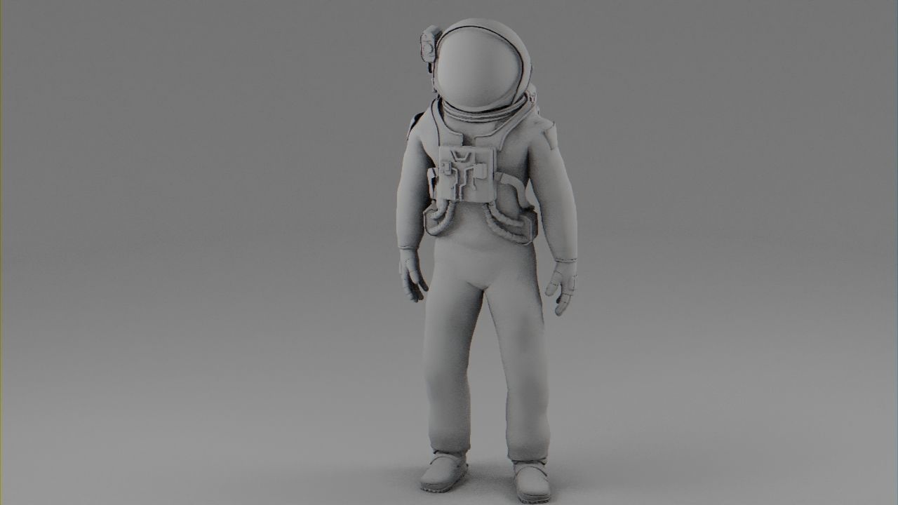 Astronaut  rigged character 3D model_11