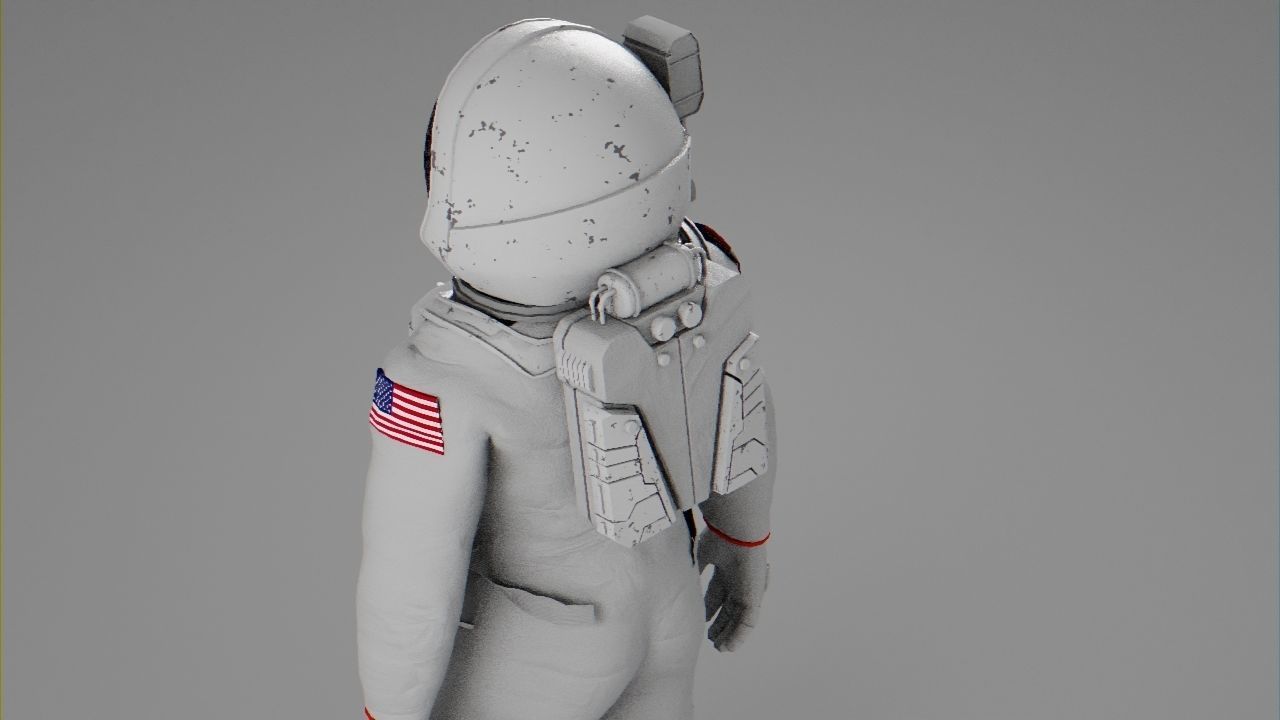Astronaut  rigged character 3D model_6