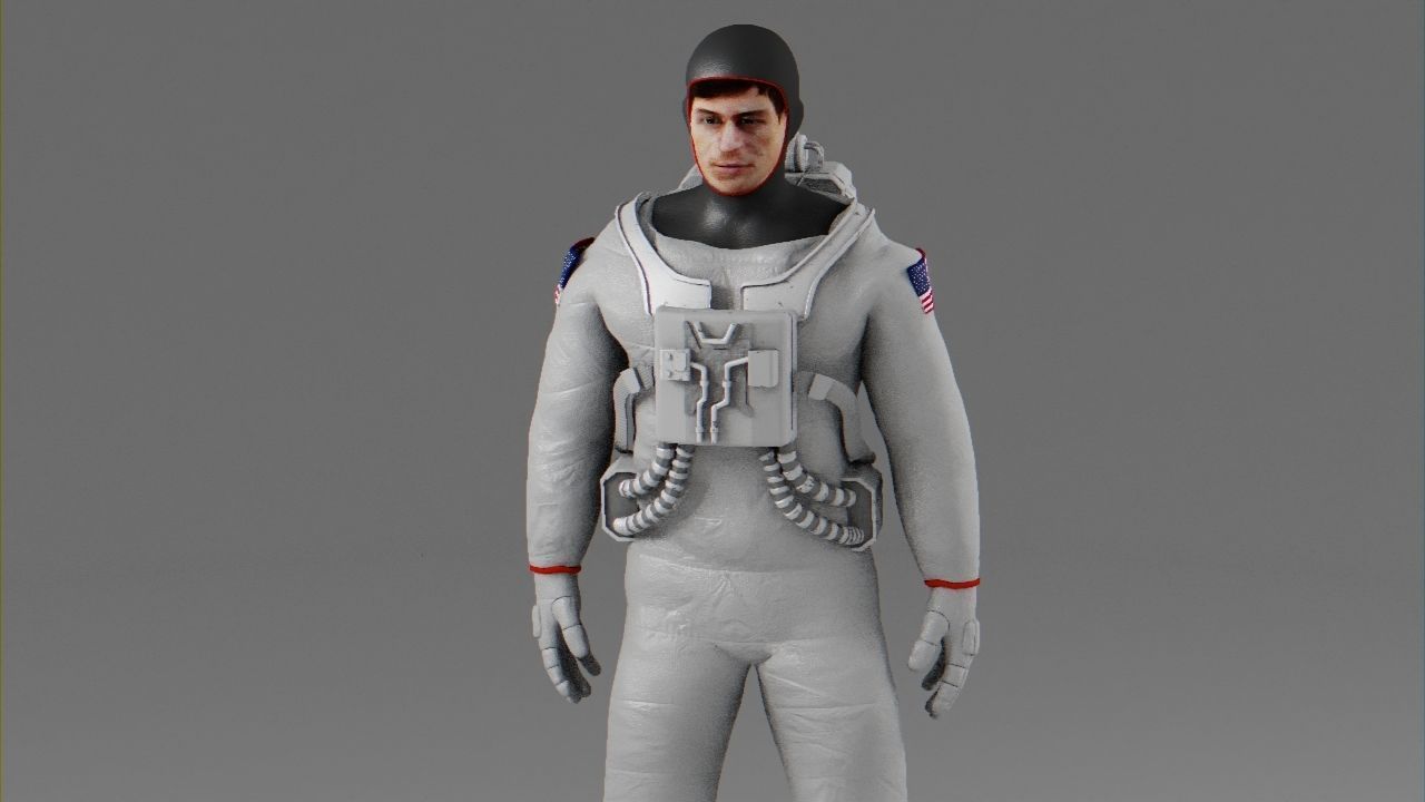 Astronaut  rigged character 3D model_4