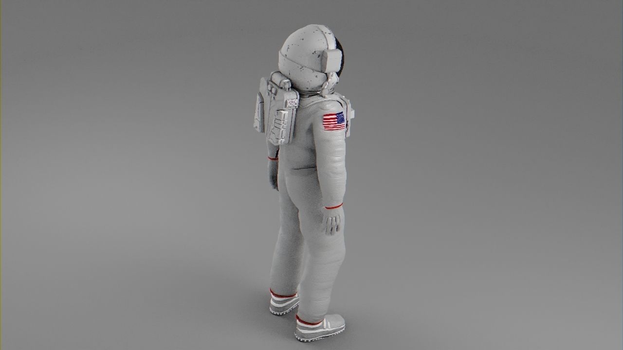 Astronaut  rigged character 3D model_2