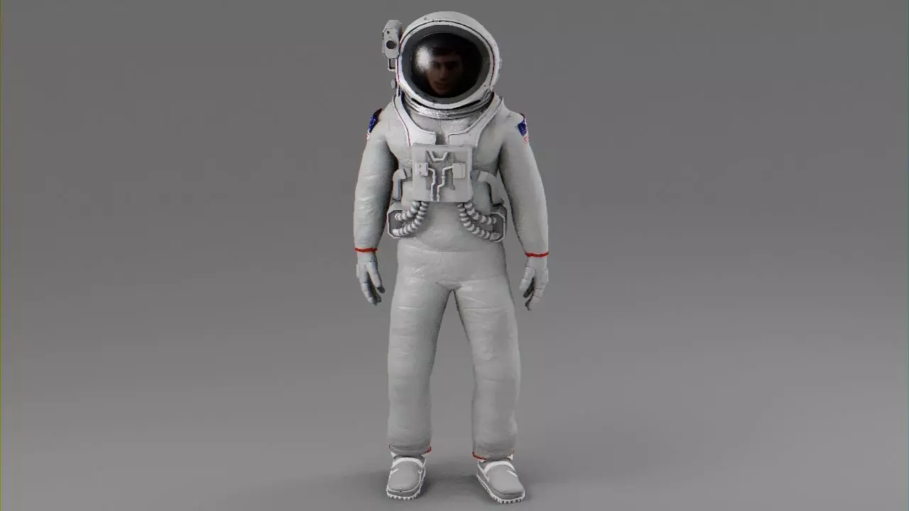 Astronaut  rigged character 3D model_0