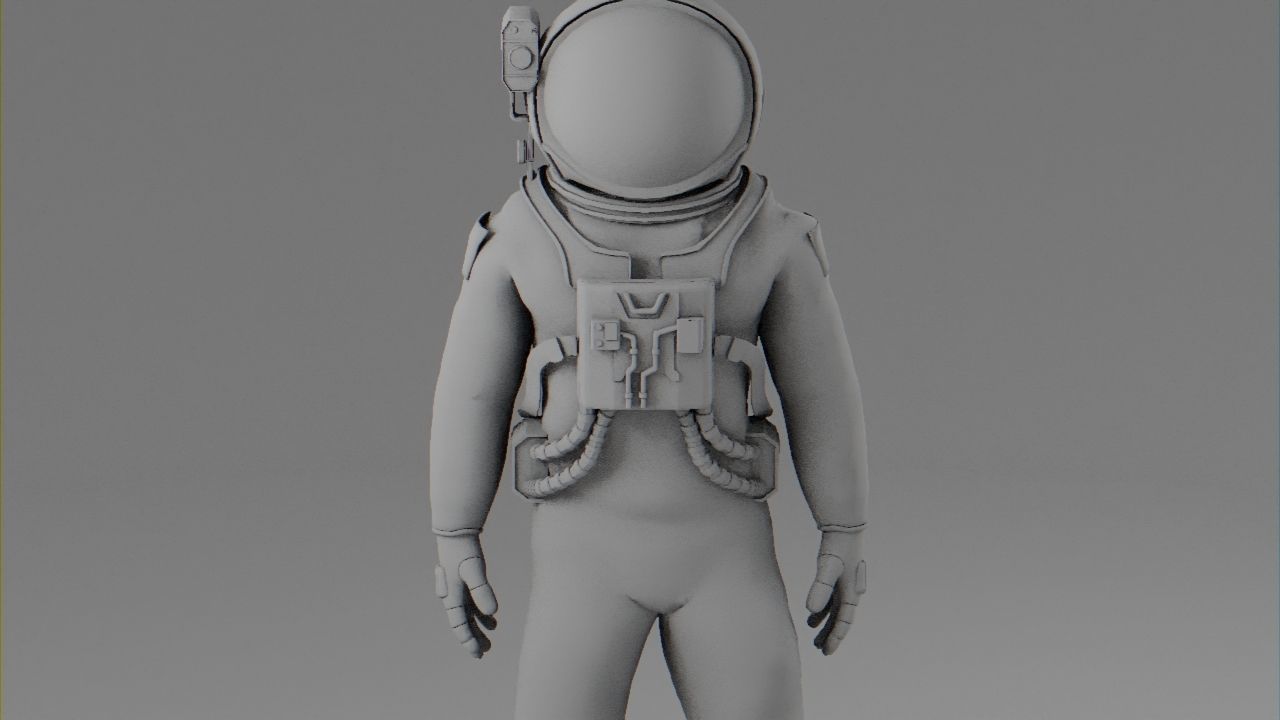 Astronaut  rigged character 3D model_9