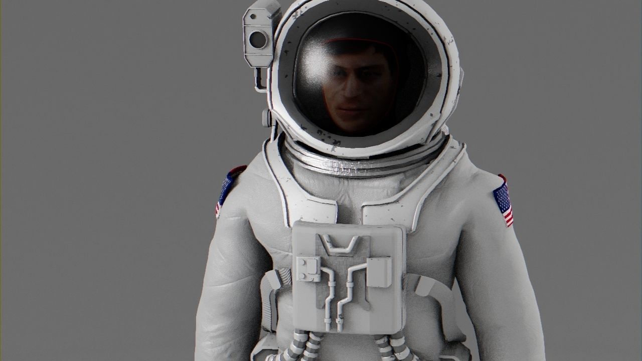 Astronaut  rigged character 3D model_8