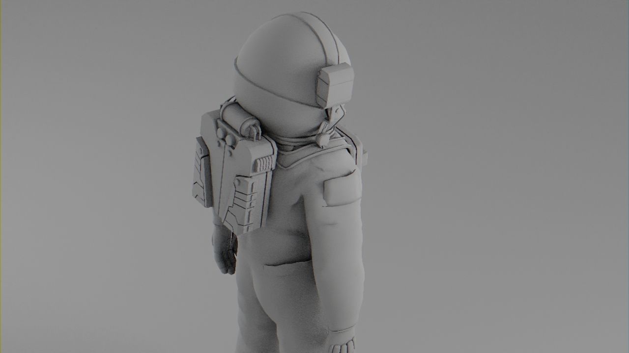 Astronaut  rigged character 3D model_12