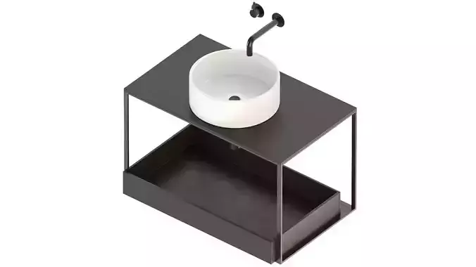 Cosmic THE GRID EVO bath furniture 3D model