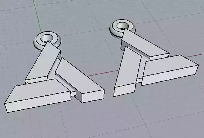 Abstergo earrings from Assassins Creed 3d model