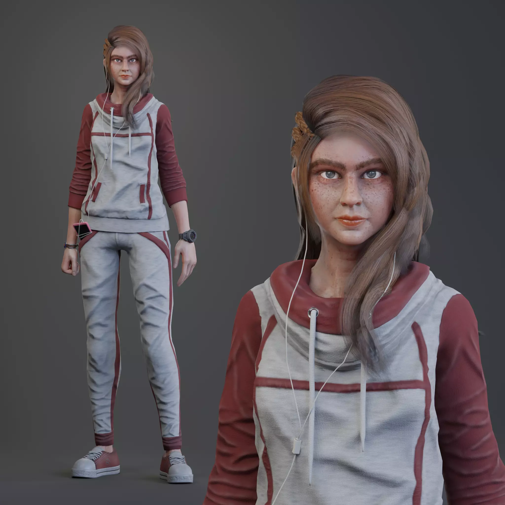 Winne 3D character Free low-poly 3D model