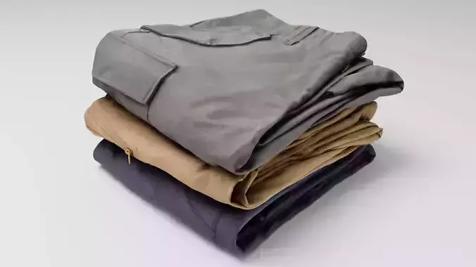 Pile or stock of hiking outdoor pants for sport and activity 