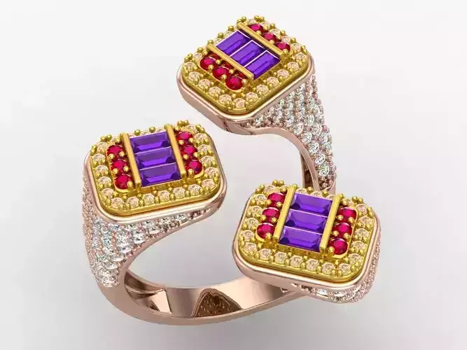 Square Baget Women Ring