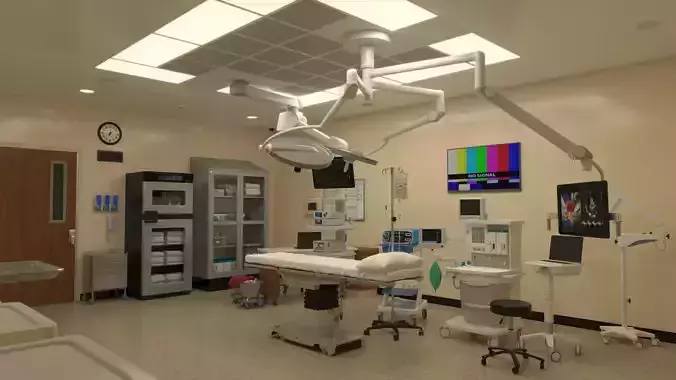 Operating Room Low-poly 3D model