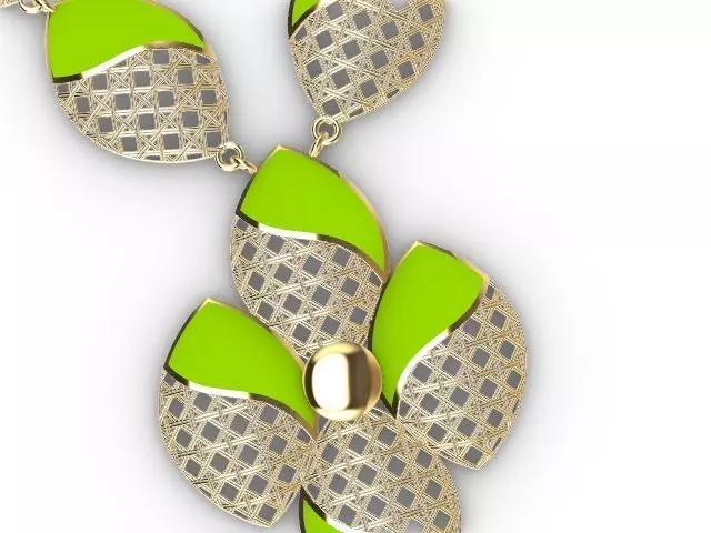 jali flower necklace 3D print model