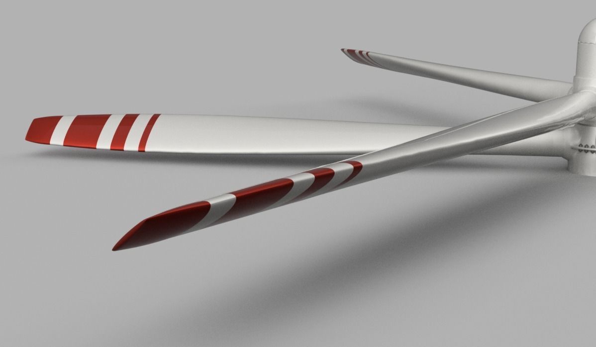 mechanical Fan 3 UAV drone propeller 3D model_4