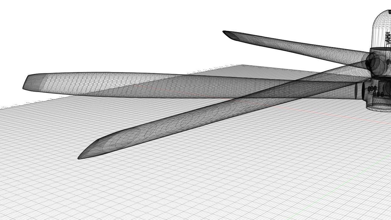 mechanical Fan 3 UAV drone propeller 3D model_6