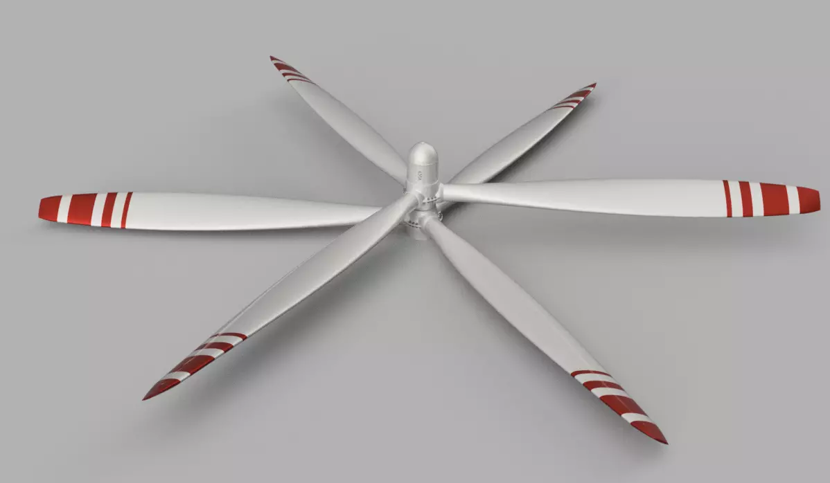 mechanical Fan 3 UAV drone propeller 3D model_0