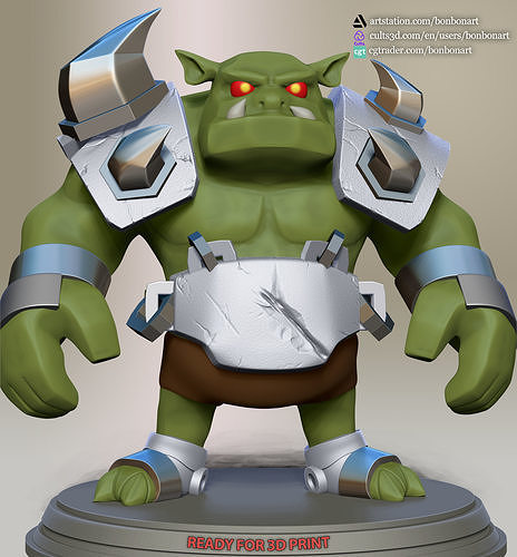 Stylized Orc Monsters 3D print model