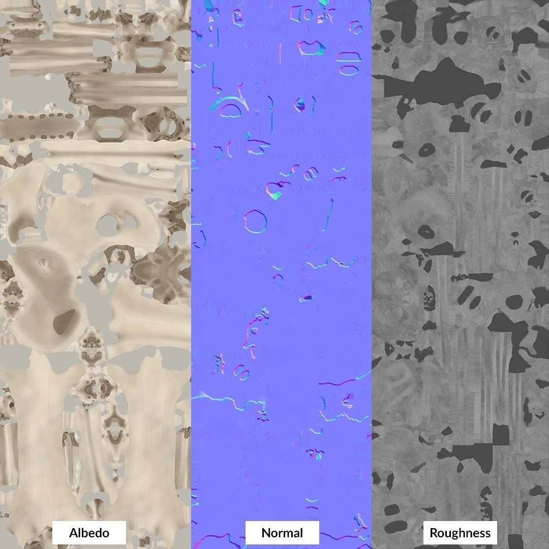 Female Ecorche - Skin Musculature Skeleton Low-poly 3D model_19