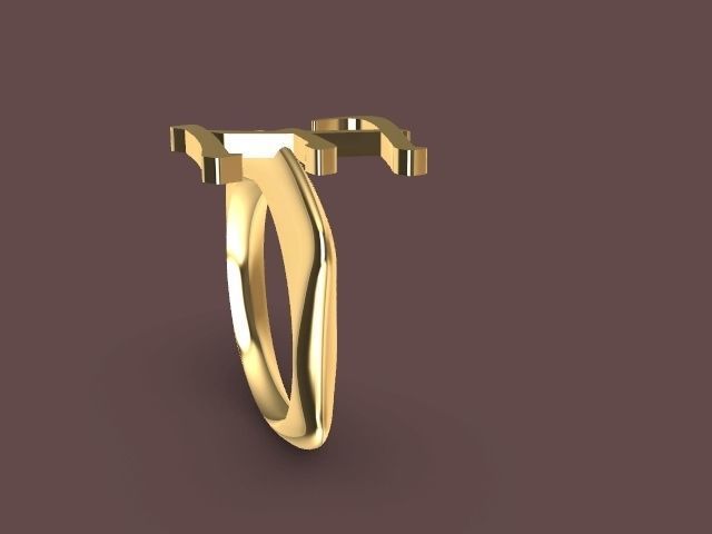 e alphabet designer ring stl verified  3D print model_4