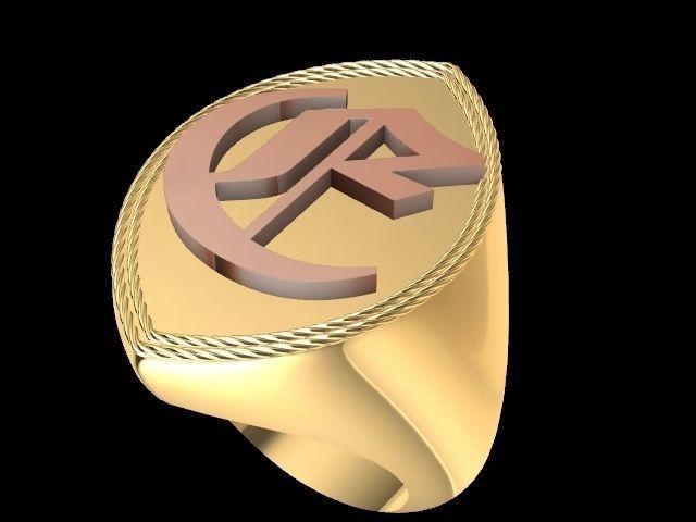 e alphabet designer ring stl verified  3D print model_15
