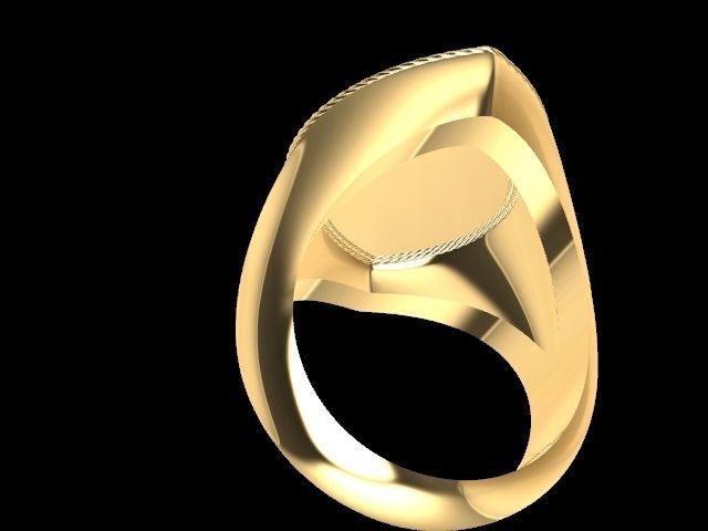 e alphabet designer ring stl verified  3D print model_11