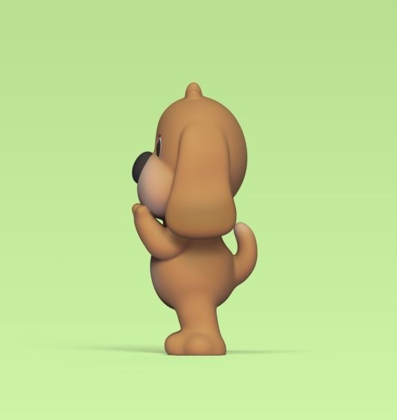 Surprised Dog 3D print model_1