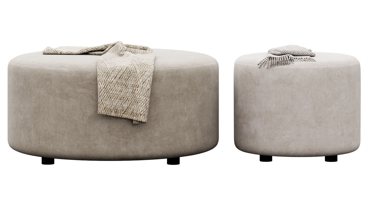 Block Party Round Ottoman by Poppin 3D model_11