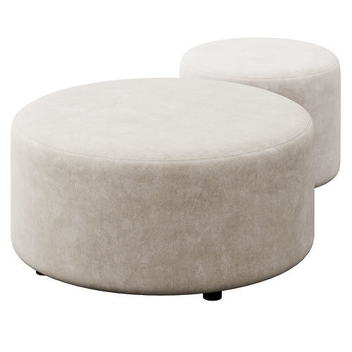 Block Party Round Ottoman by Poppin 3D model 5