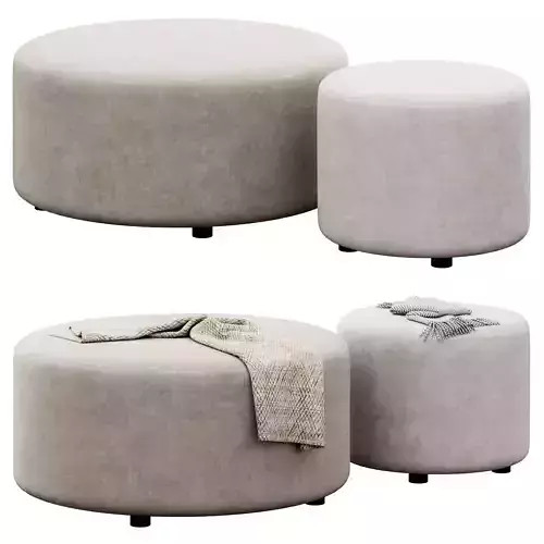 Block Party Round Ottoman by Poppin