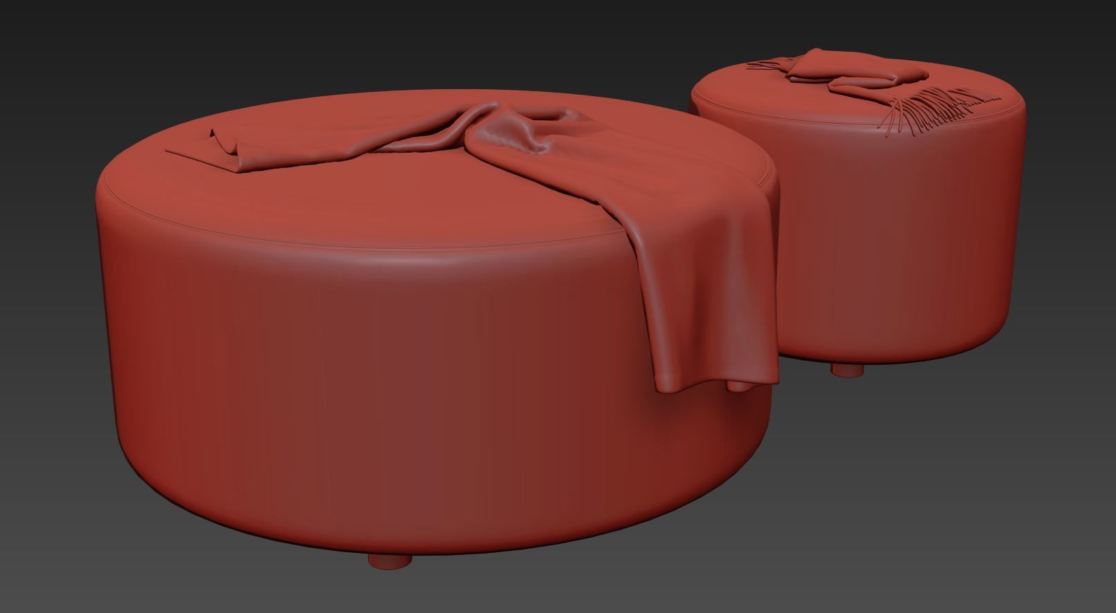 Block Party Round Ottoman by Poppin 3D model_9