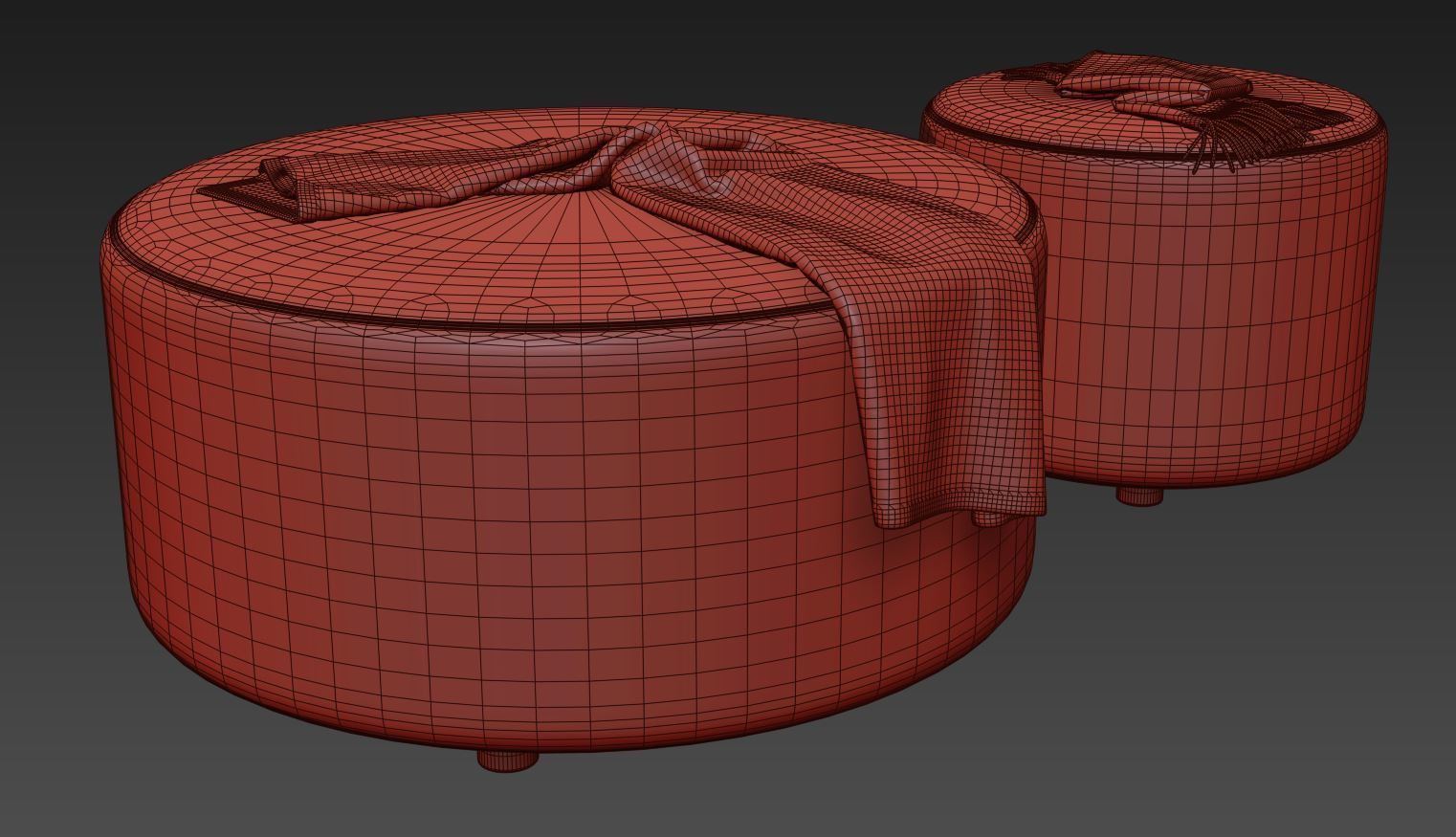 Block Party Round Ottoman by Poppin 3D model_10