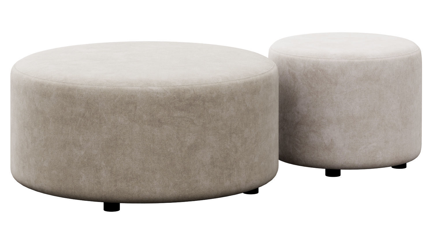 Block Party Round Ottoman by Poppin 3D model_12