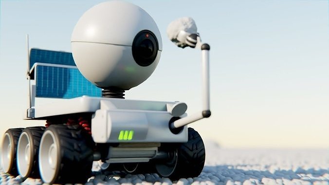 Space rover rigged  - animated rover 3D model
