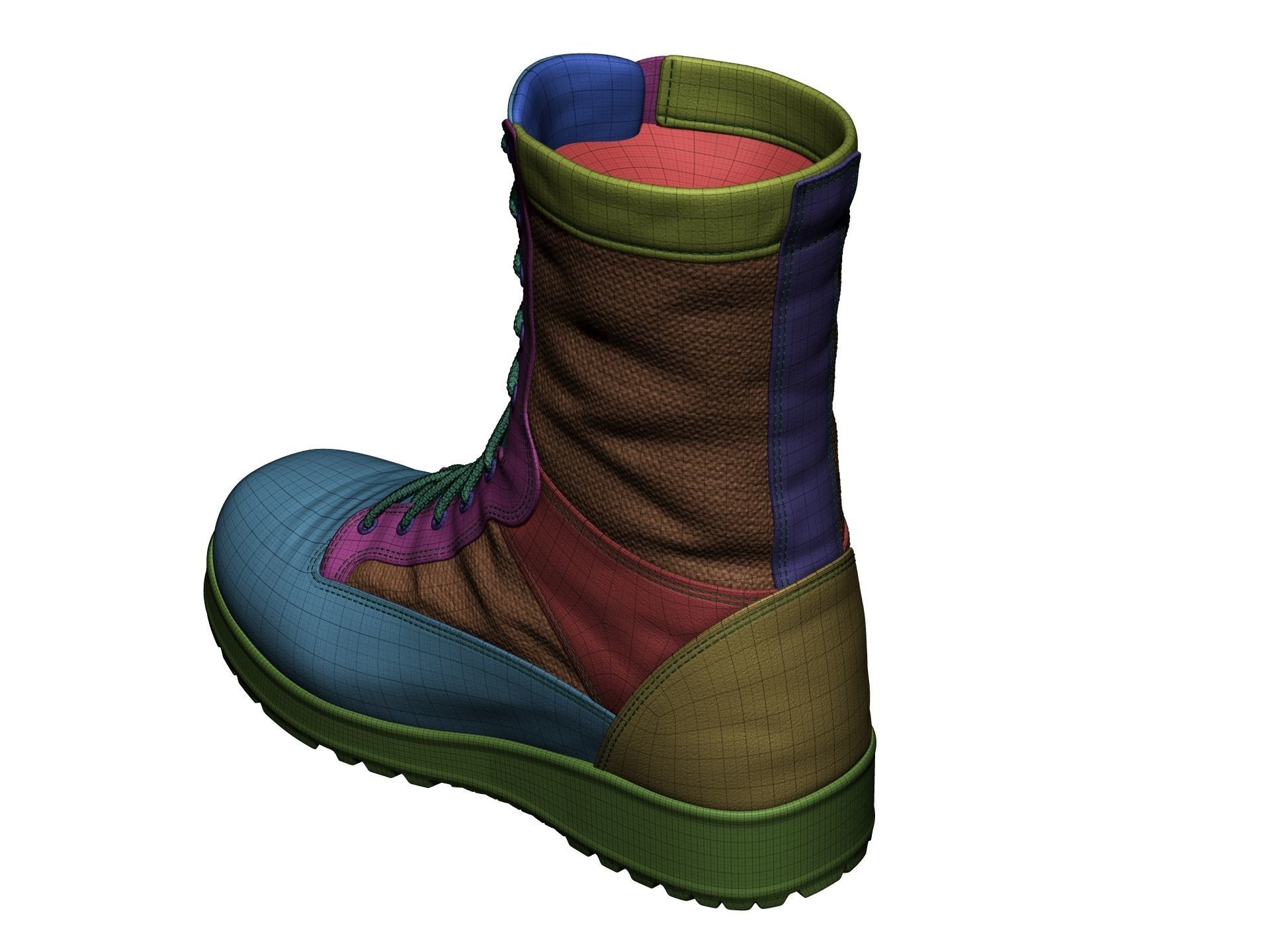 Army Boots - High Poly 3D model_22