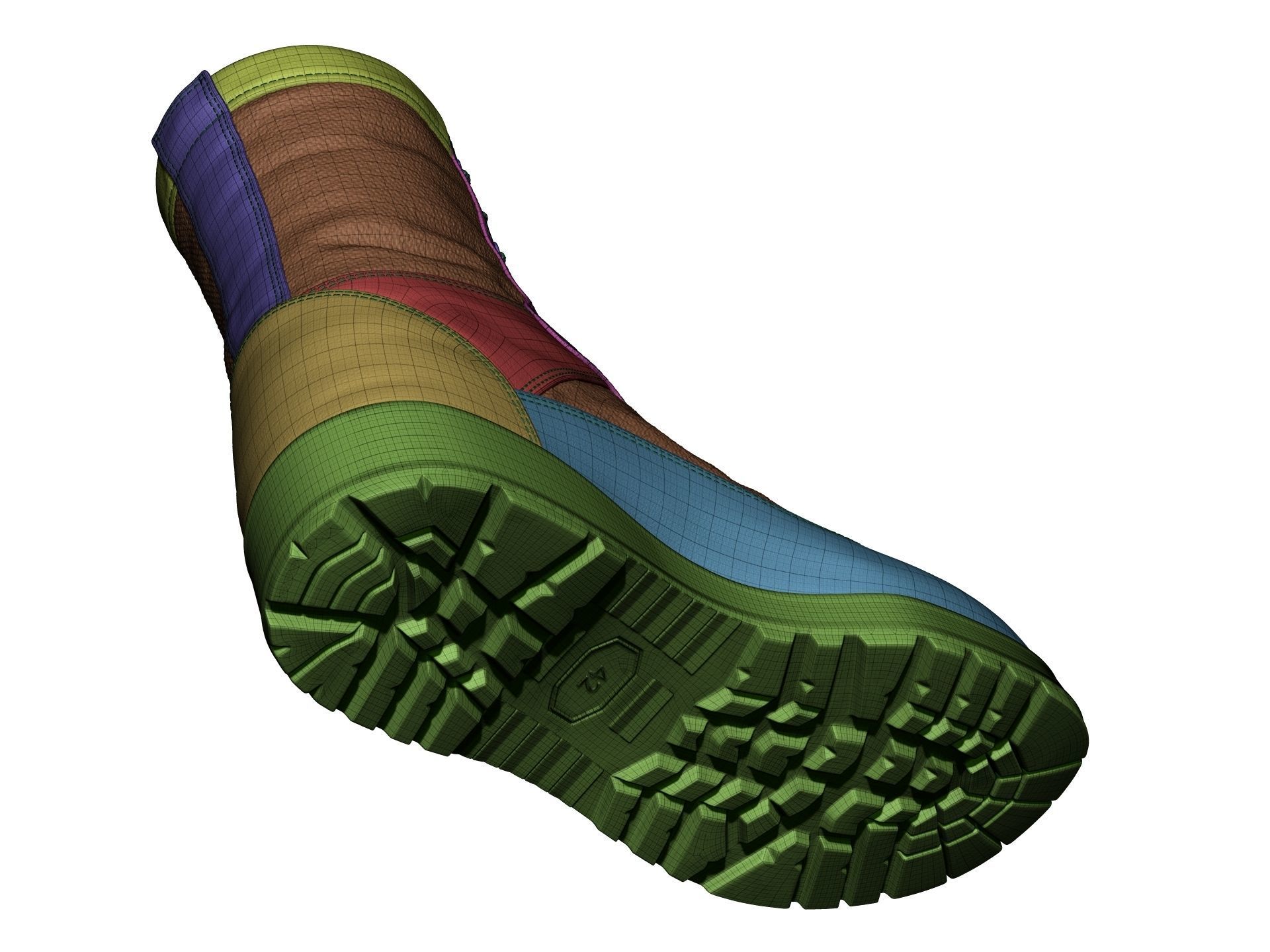 Army Boots - High Poly 3D model_23