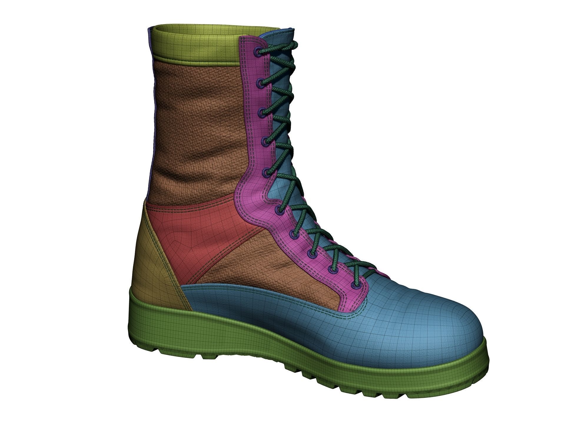Army Boots - High Poly 3D model_24