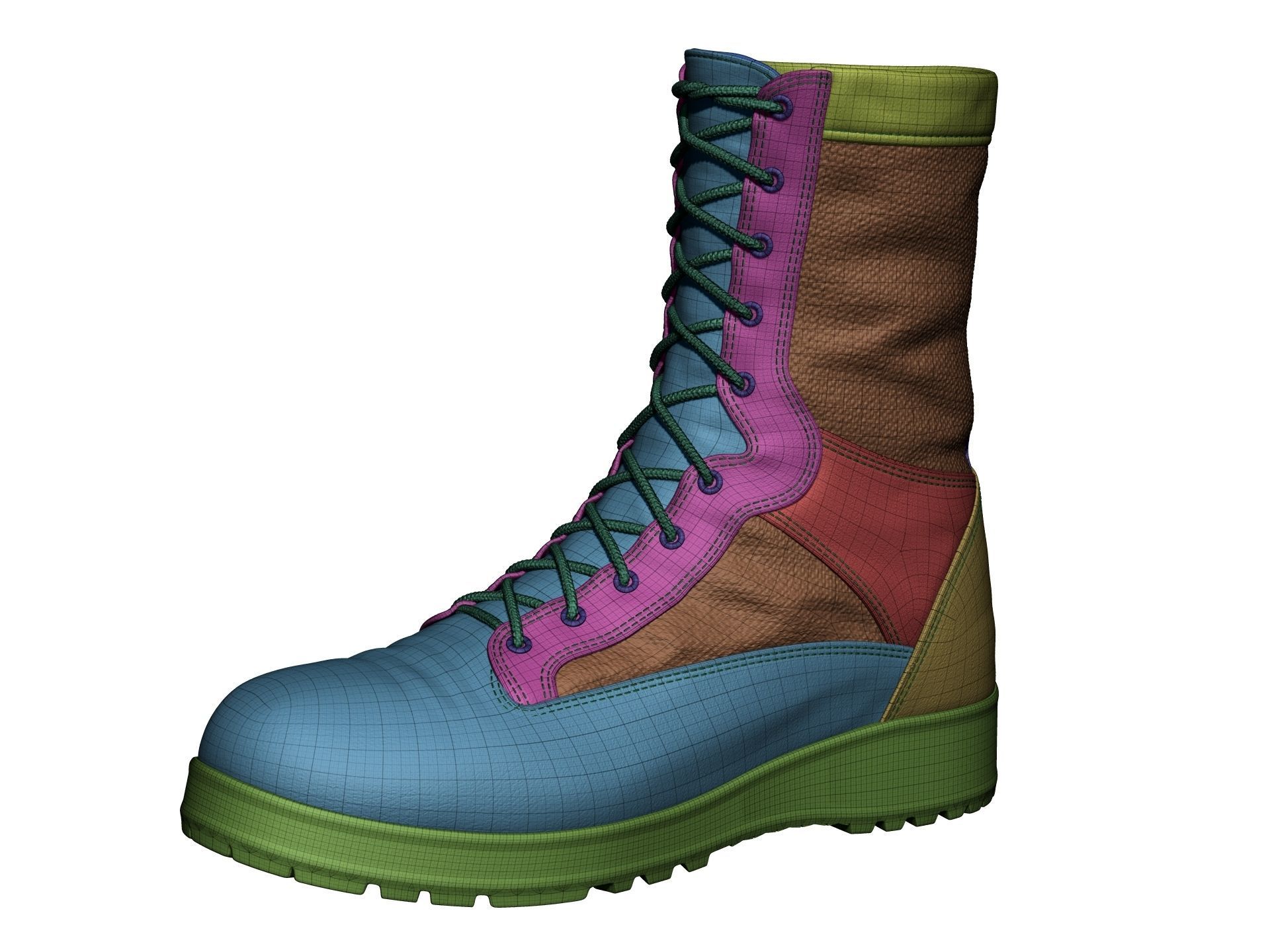 Army Boots - High Poly 3D model_21